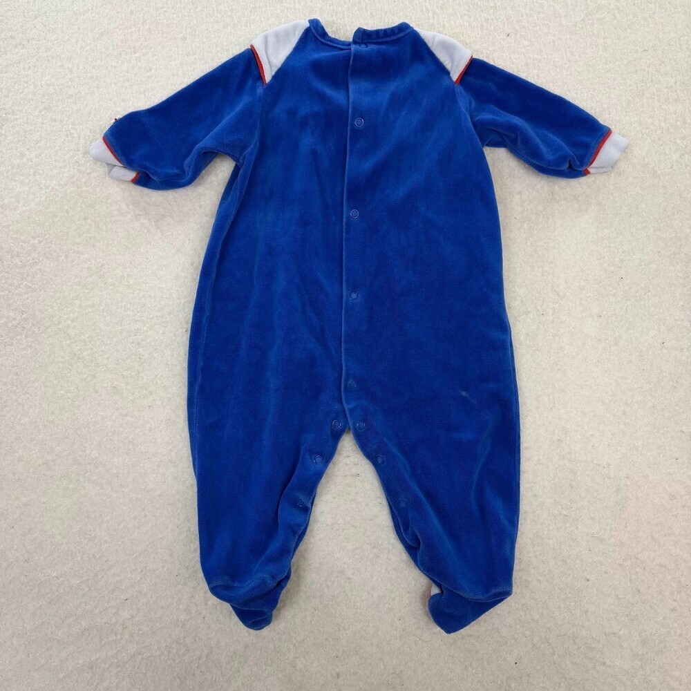Vintage Retro Baby Little Me by Schwab Blue Nautical Sailor Jumpsuit Size 9M - Picture 2 of 7